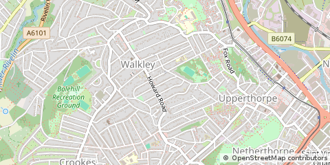 Map of Sheffield