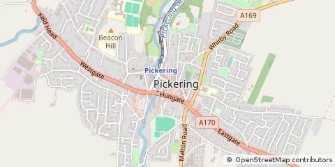 Map of Pickering, North Yorkshire