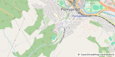 Map of Pontypridd, RCT