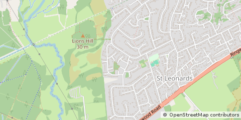 Map of Ringwood, Hants