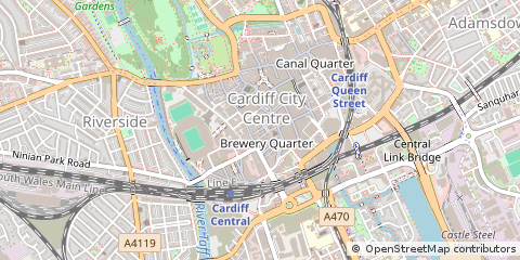 Map of Cardiff