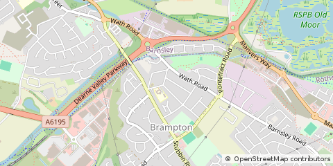 Map of Barnsley, South Yorkshire