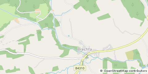Map of Dyfed, Carmarthenshire