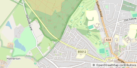 Map of Cannock, Staffordshire