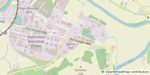Map of Hereford, Herefordshire