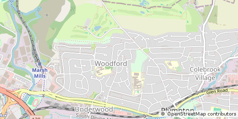 Map of Plymouth, Devon