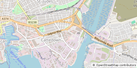 Map of Plymouth, Devon
