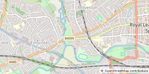 Map of Leamington SPA, Warwickshire