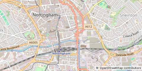 Map of Nottingham, Nottinghamshire