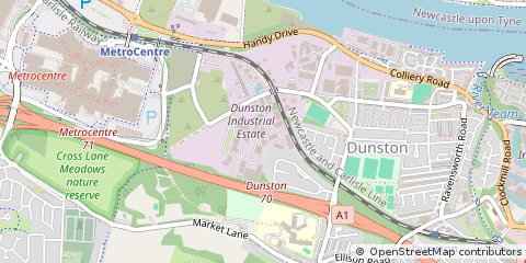 Map of Gateshead, Tyne and Wear