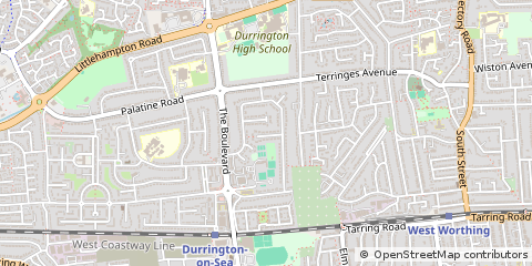 Map of Worthing