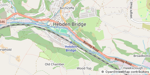 Map of Hebden Bridge