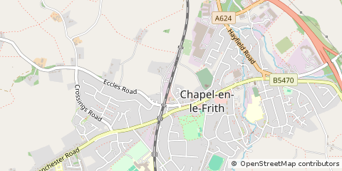 Map of High Peak, Derbyshire