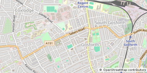 Map of Newcastle Upon Tyne, Tyne & Wear