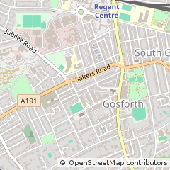Map of Newcastle Upon Tyne, Tyne & Wear