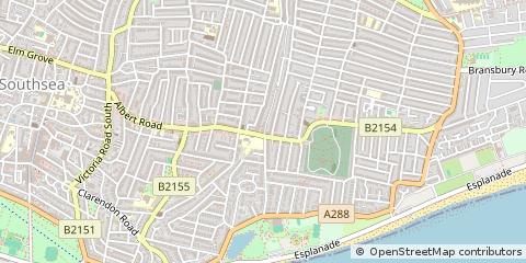 Map of Southsea, Hampshire