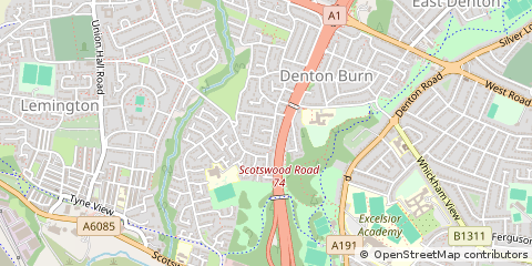 Map of Newcastle Upon Tyne