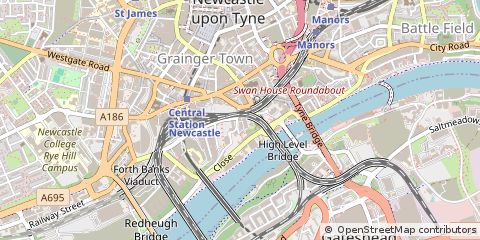 Map of Newcastle Upon Tyne