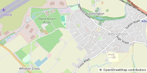 Map of Albrighton, Shropshire