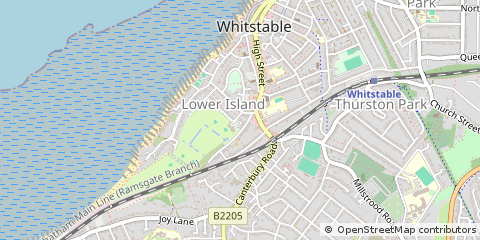 Map of Whitstable, Kent