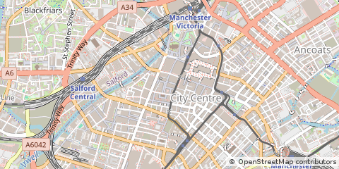 Map of Manchester, Greater Manchester