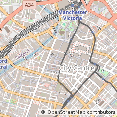 Map of Manchester, Greater Manchester