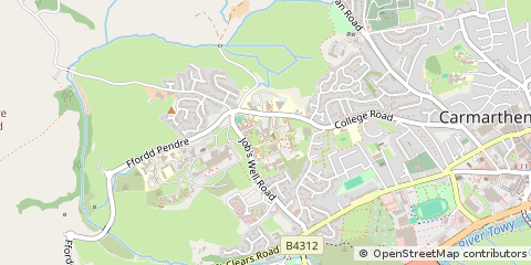 Map of Carmarthen