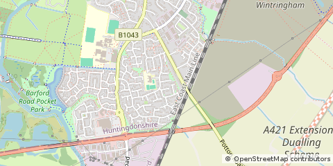Map of ST. Neots, Cambs