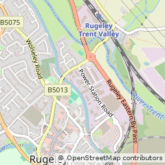 Map of Rugeley, Staffordshire