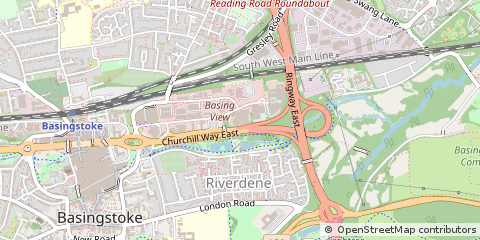 Map of Basingstoke, West Yorkshire
