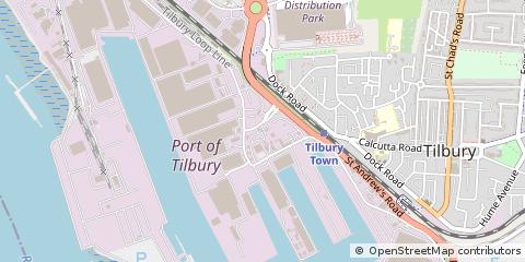 Map of Tilbury, Essex
