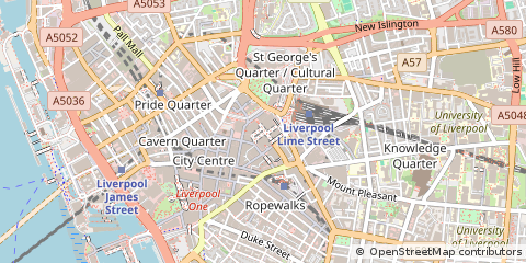 Map of Liverpool, Merseyside