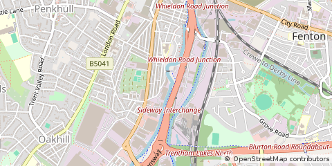 Map of Stoke-on-Trent, Staffordshire