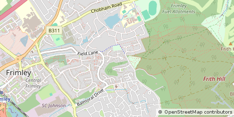 Map of Camberley