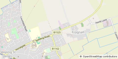 Map of Peterborough, Lincolnshire