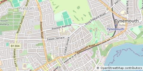 Map of North Shields, Tyne and Wear