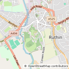 Map of Ruthin, Clwyd