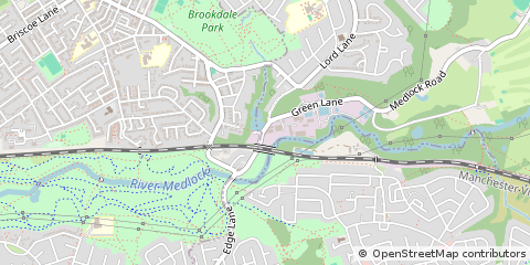 Map of Clayton Bridge, Manchester
