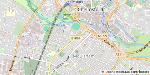Map of Chelmsford, Essex