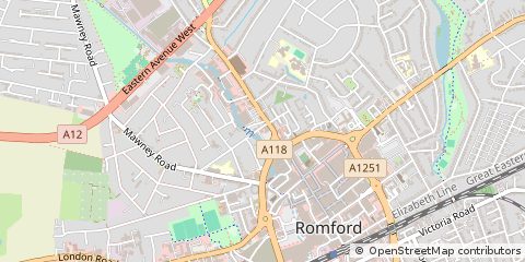 Map of Romford, Essex