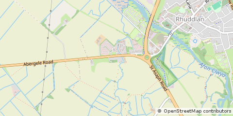 Map of Rhuddian, North Wales
