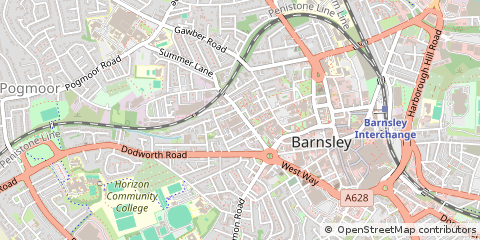 Map of Barnsley