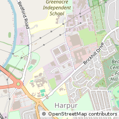 Map of Bedford, Beds