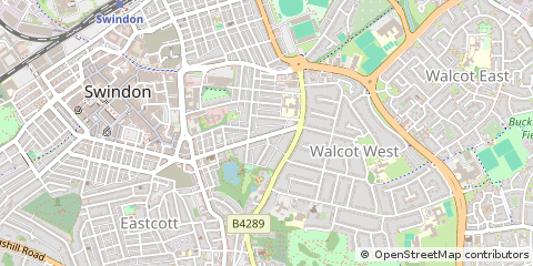 Map of Swindon, Wiltshire