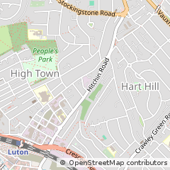 Map of Luton, Bedfordshire