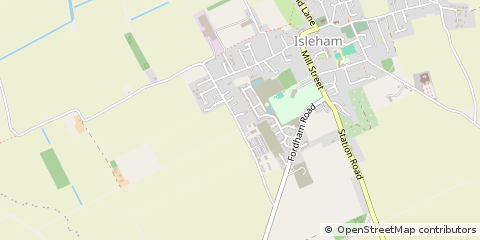 Map of Hall Barn Road, Isleham, Cambridgeshire