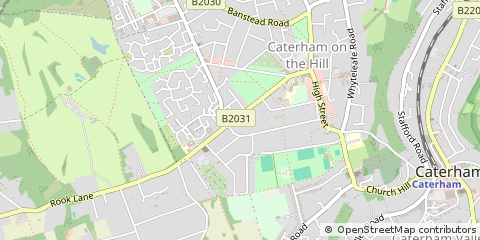Map of Caterham, Surrey
