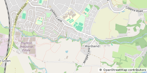Map of Poynton, Stockport, Cheshire