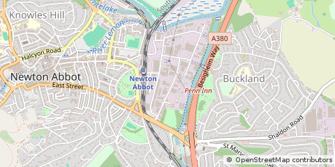 Map of Newton Abbot, Devon