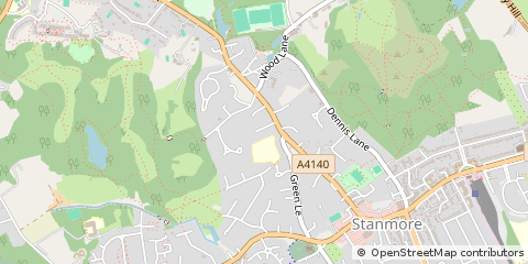 Map of Stanmore, Middlesex